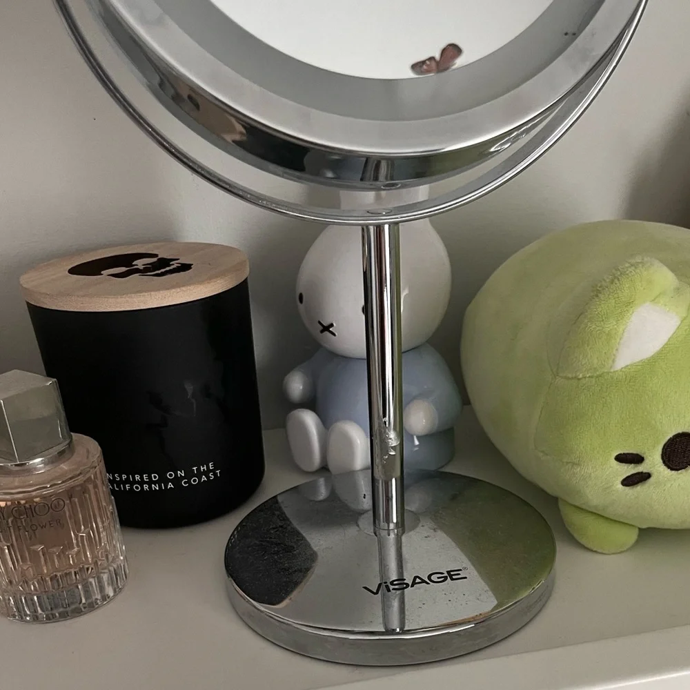 Visage Rotating Silver Vanity Mirror